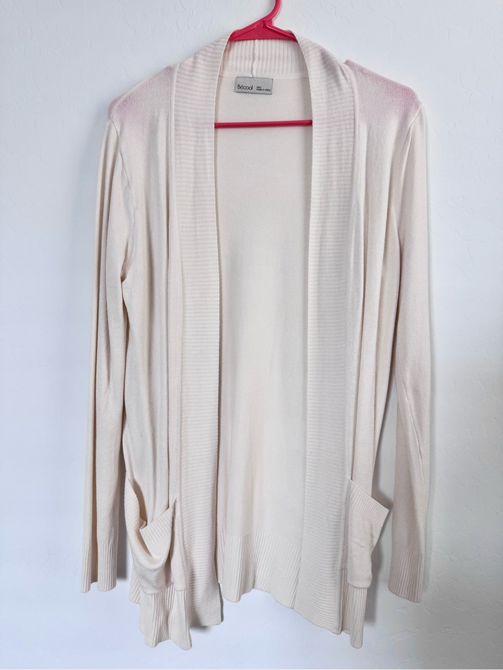 NWOT! Open-Front Cream Cardigan Sweater
